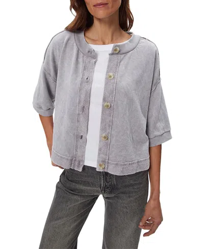 Michael Stars Marlow Wide Sleeve Cardigan Sweater In Blue