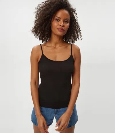 Michael Stars Marta Shine Strappy Tank In Black