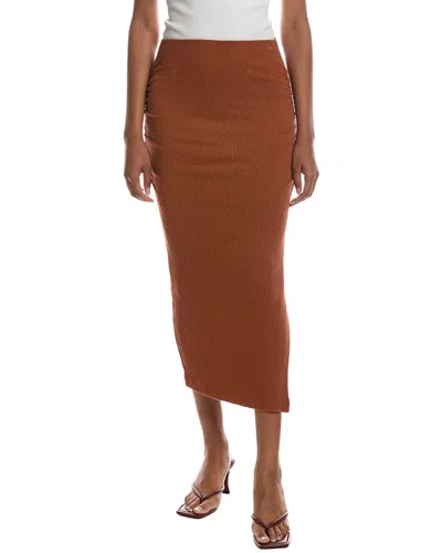 Michael Stars Martine Midi Skirt In Brown