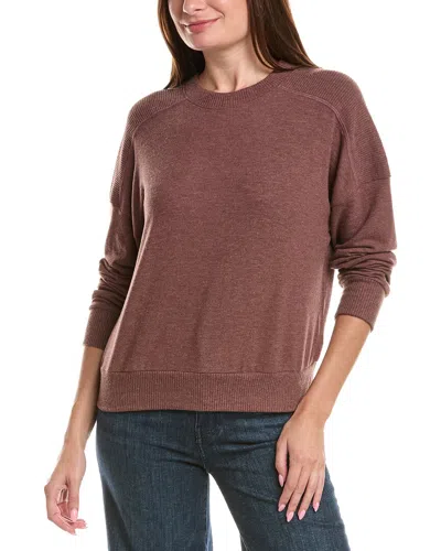 Michael Stars Marty Crewneck Pullover In Brown