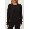 Michael Stars Marty Drop Shoulder Pullover In Black