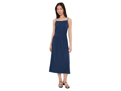 Michael Stars Matilda Square Neck Flare Midi Dress In Blue