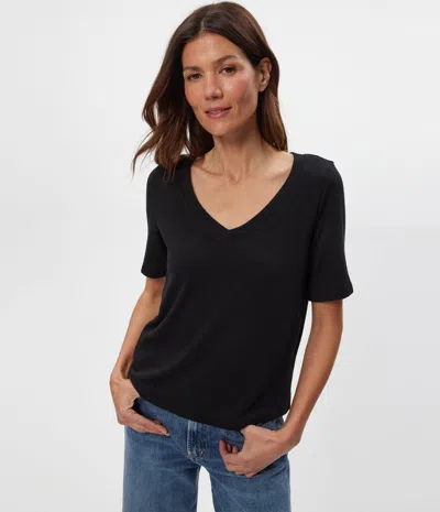 Michael Stars Matty V-neck Top In Black