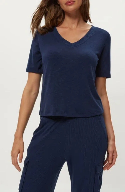 Michael Stars Matty V-neck T-top In Blue