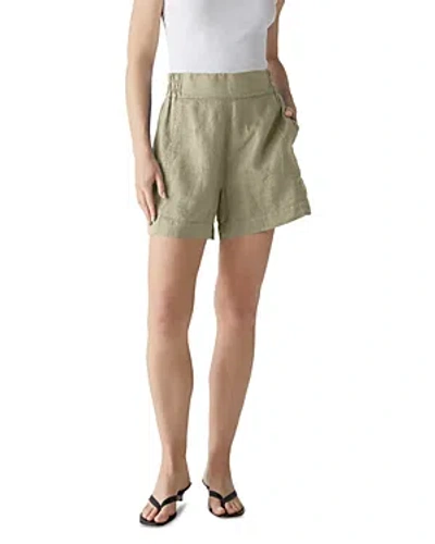 Michael Stars Mavis Linen Shorts In Green