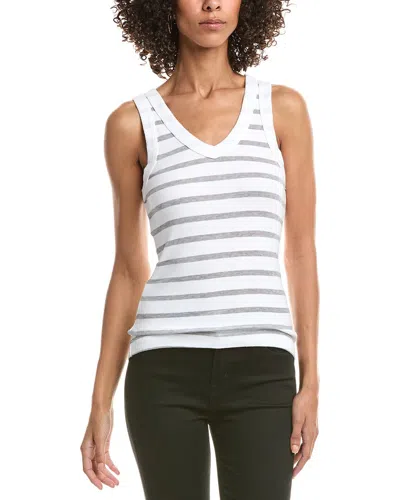 MICHAEL STARS MAYA STRIPE V-NECK TANK