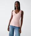Michael Stars Maya V-neck Tank In Grapefruit