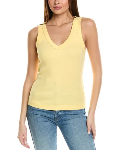 Michael Stars Woman Tank Top Yellow Size Onesize Cotton In Lemonade