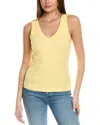 Michael Stars Woman Tank Top Yellow Size Onesize Cotton In Yellow