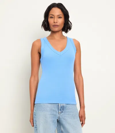 Michael Stars Maya V-neck Tank In Blue