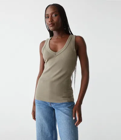 Michael Stars Maya V-neck Tank In Olive