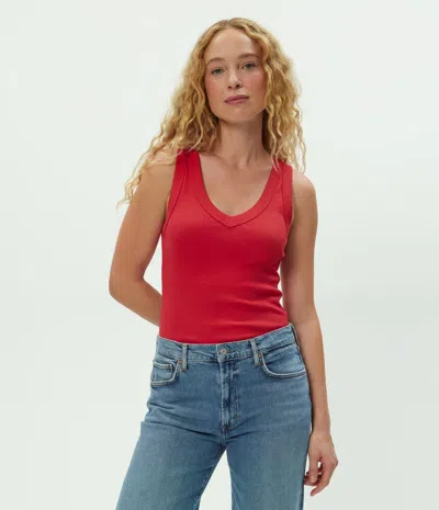 Michael Stars Maya V-neck Tank In White
