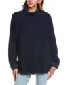 Michael Stars Meadow Reversible Turtleneck Pullover In Blue