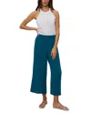Michael Stars Medina Cotton Smocked Waist Pants In Blue
