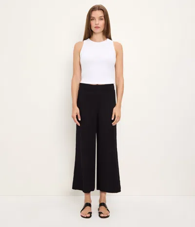 Michael Stars Medina Cropped Gauze Pant In Black