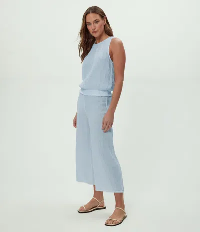 Michael Stars Medina Cropped Gauze Pant In Brown