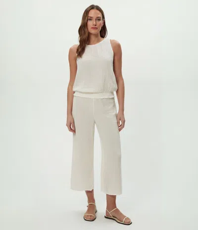 Michael Stars Medina Cropped Gauze Pant In Gray