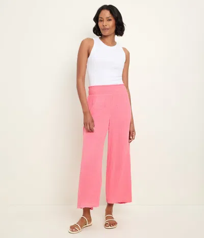Michael Stars Medina Cropped Gauze Pant In Pink