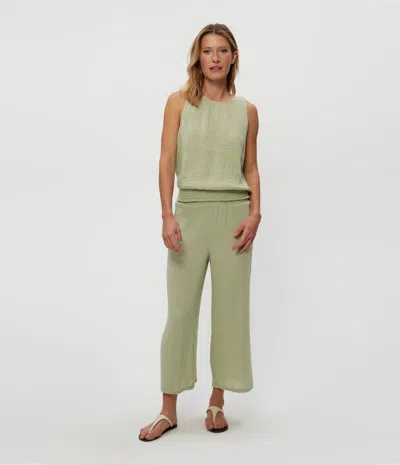 Michael Stars Medina Cropped Gauze Pant In Pitaya