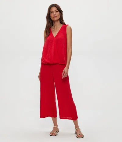 Michael Stars Medina Cropped Gauze Pant In Ultraviolet