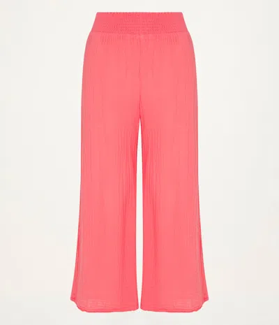 Michael Stars Medina Cropped Gauze Pant In White