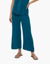 Michael Stars Medina Cropped Gauze Pants In Lagoon In Blue