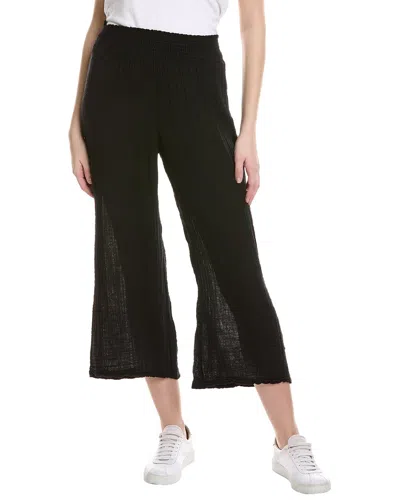 Michael Stars Medina Smocked Waist Cropped Pant In Black