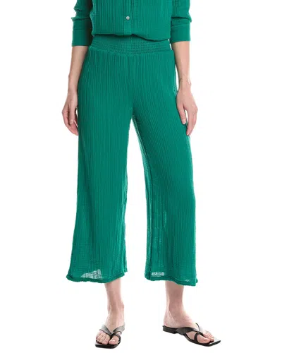Michael Stars Medina Smocked Waist Cropped Pant In Animal Print