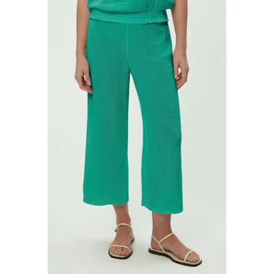 Michael Stars Medina Smocked Waist Wide Leg Pants In Green