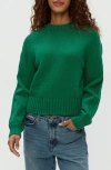 Michael Stars Merle Crew Neck Sweater In Palm In Palm