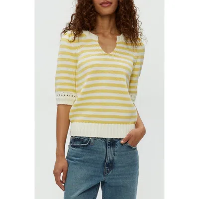 MICHAEL STARS MICHAEL STARS MERLE STRIPE COTTON BLEND SWEATER