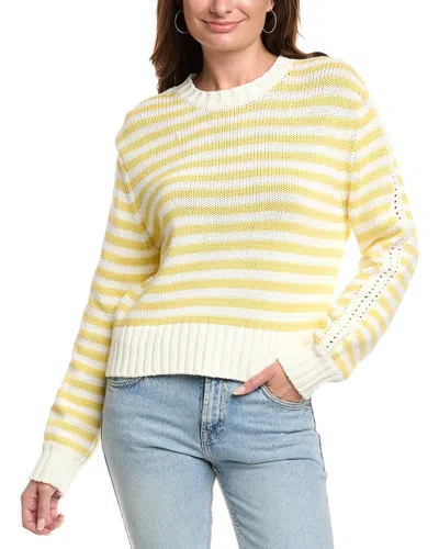 Michael Stars Merle Striped Sweater In Gold