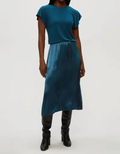 Michael Stars Meryl Midi Dress In Rainforest In Blue