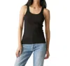MICHAEL STARS MIA BOYFRIEND TANK TOP IN BLACK