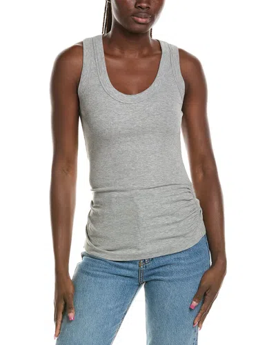 Michael Stars Micah Ruched Scoop Neck Tank In Gray