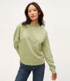 Michael Stars Mila Mock Neck Sweatshirt In Dewdrop