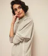 Michael Stars Mila Mock Neck Sweatshirt In Moonlit
