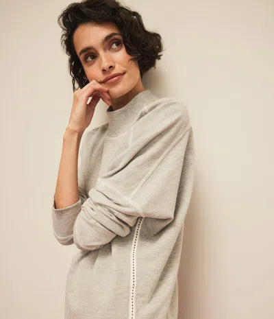 Michael Stars Mila Mock Neck Sweatshirt In Moonlit