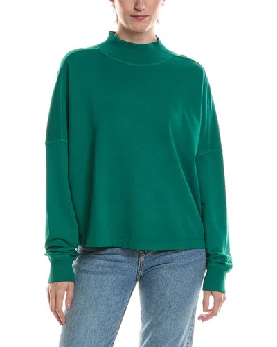 Michael Stars Mila Mock Neck Sweatshirt In Green