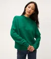 Michael Stars Mila Mock Neck Sweatshirt In Peppermint