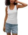 Michael Stars Miley Contrast Trim Tank In White