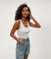 Michael Stars Miley Supima Rib Lace Tank