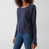 MICHAEL STARS MILO SHOULDER SNAP THERMAL TOP IN NOCTURNAL