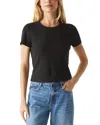 Michael Stars Mimi Cropped Tee In Black