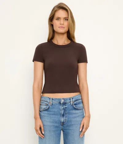 Michael Stars Mimi Cropped Tee In Blue