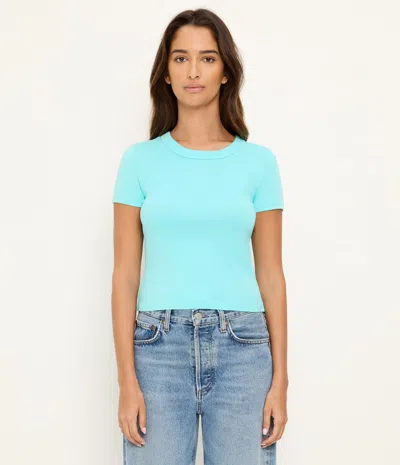 Michael Stars Mimi Cropped Tee In Blue