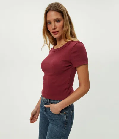 Michael Stars Mimi Cropped Tee In White