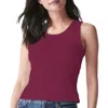 Michael Stars Mina Cropped Tank In Plum In Red