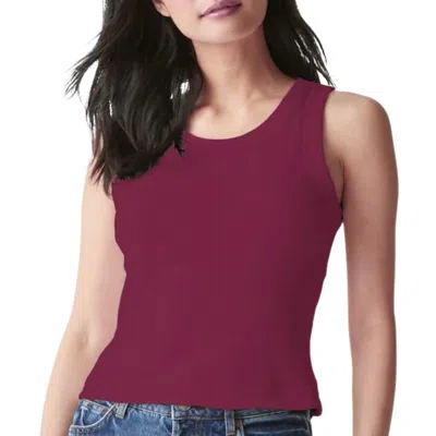 Michael Stars Mina Cropped Tank In Plum In Red
