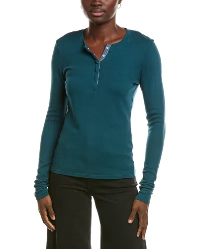Michael Stars Minnie Fitted Thermal Top In Blue